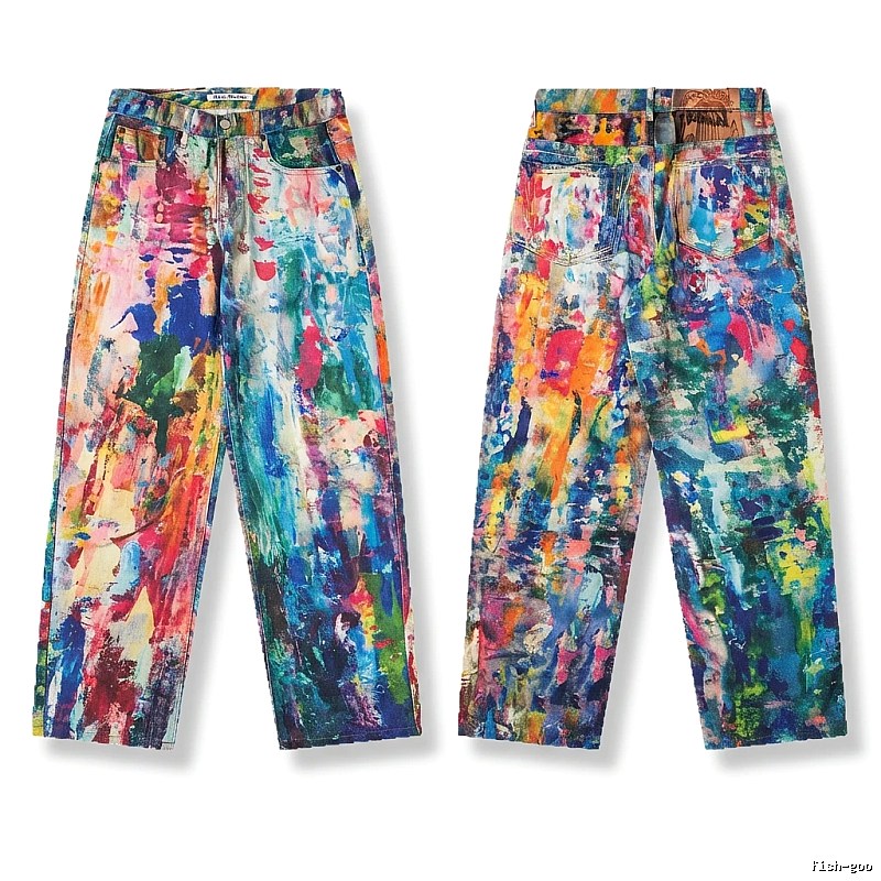 Acne Studios Graffiti-style Colorful Jeans