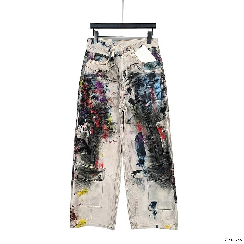 Acne Studios Graffiti Style Light - Colored Jeans
