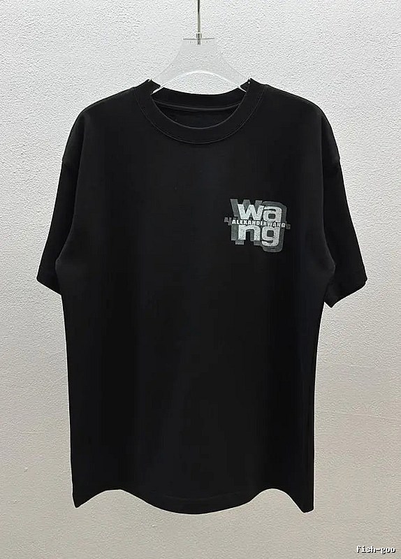 Alexander Wang Printed Street Style Black T-Shirt