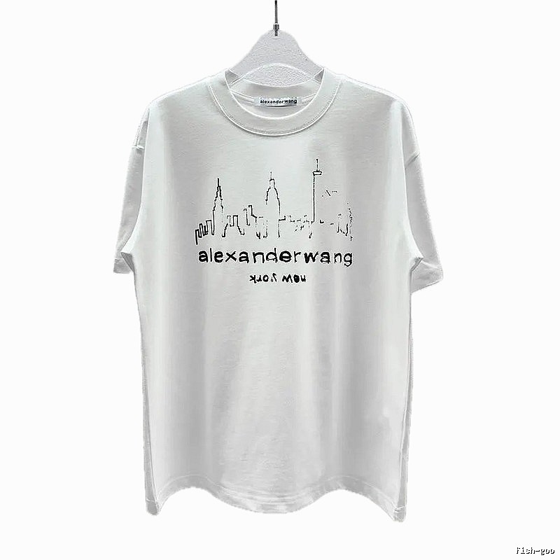 Alexander Wang Skyline Street Style White T-Shirt