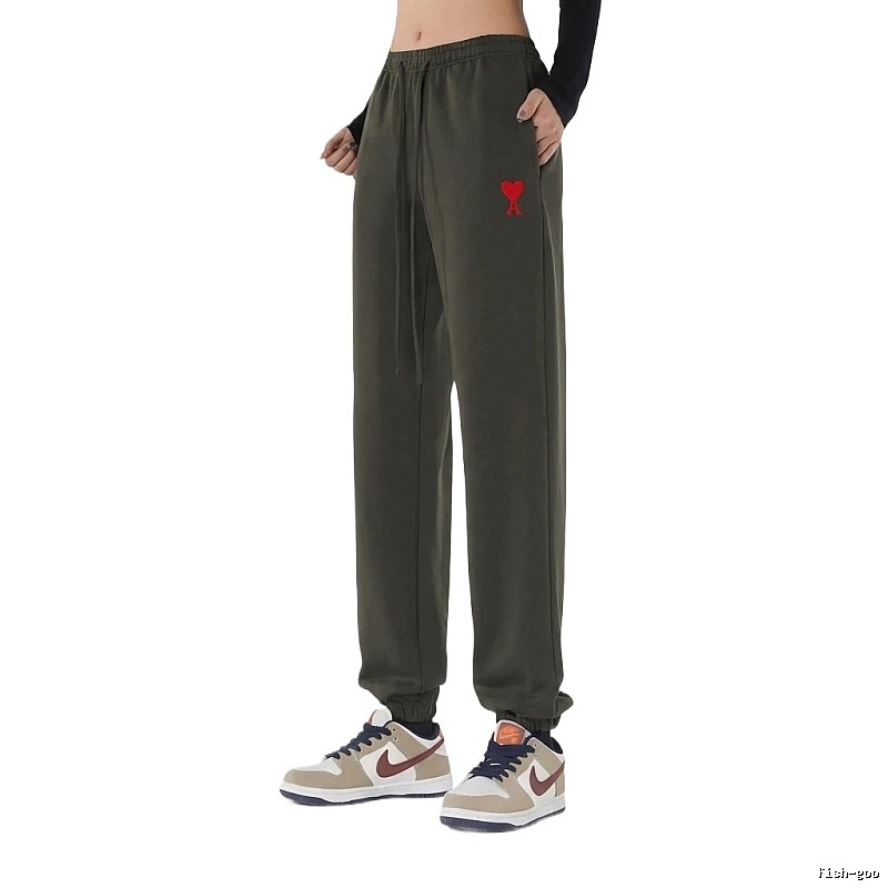 AMI Love Retro Style Dark Gray Pants