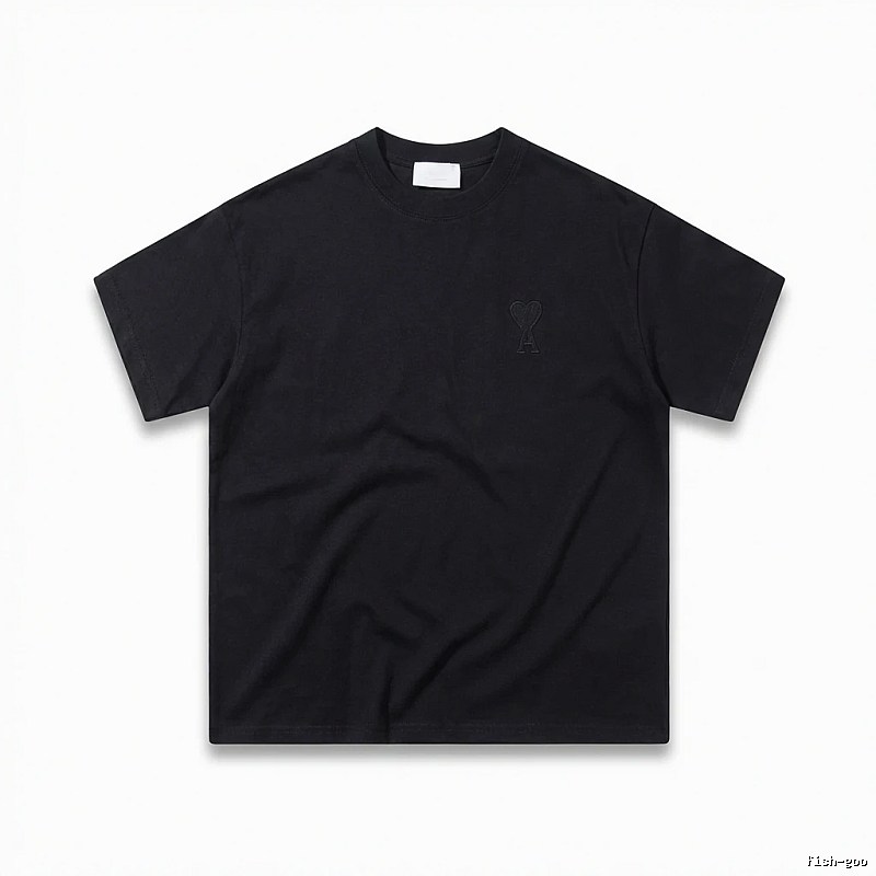 AMI Love Simple Style Black T-shirt