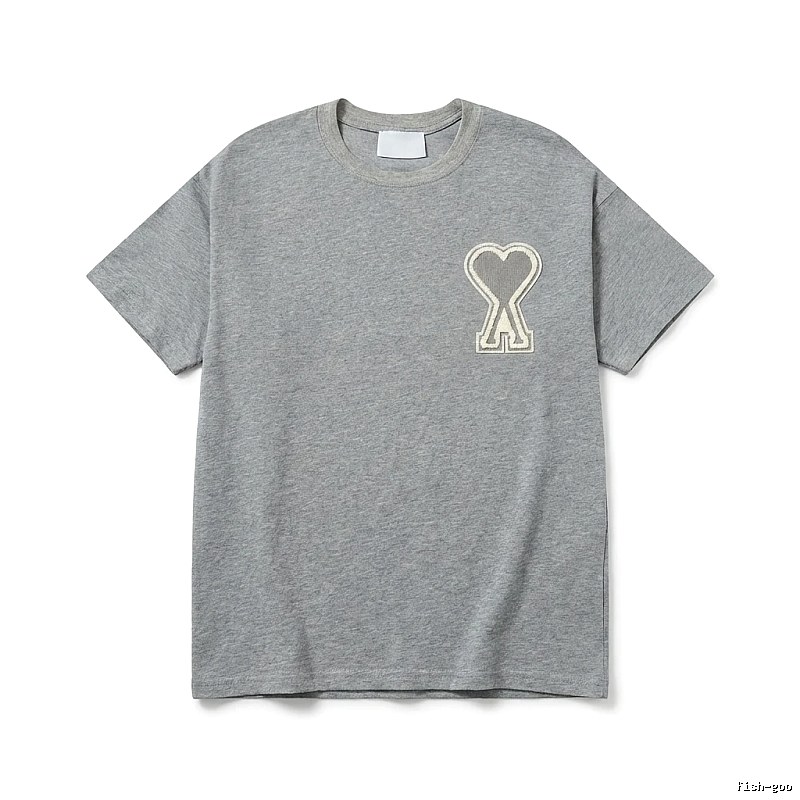 AMI Love Simple Style Gray T-shirt