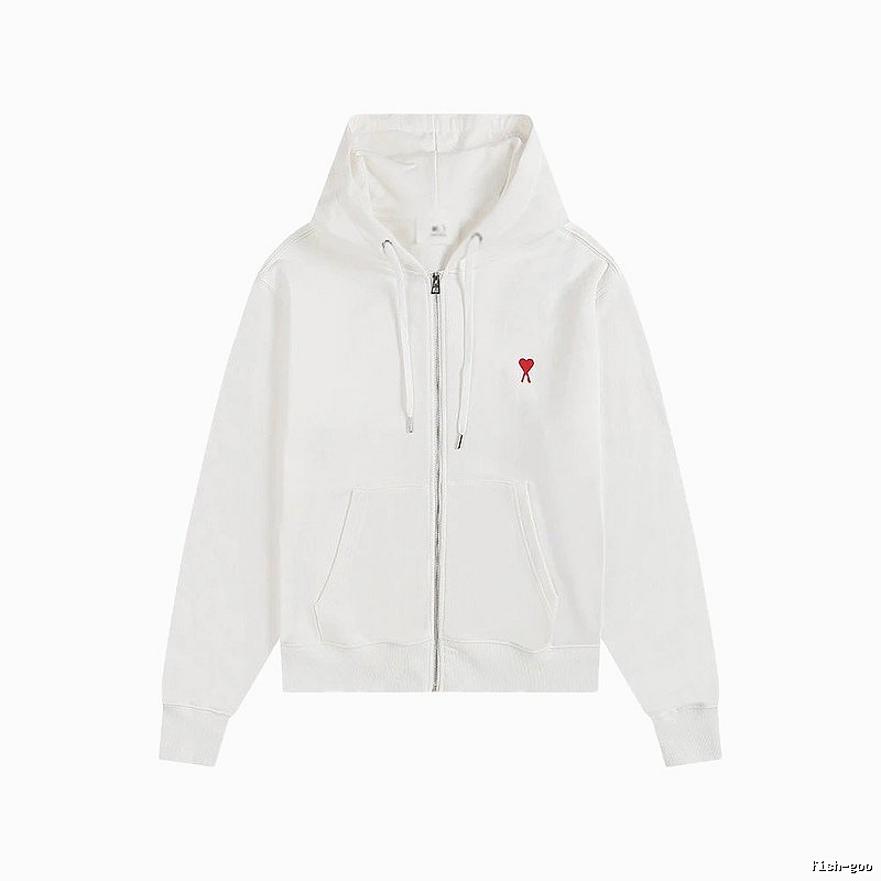 AMI Love Simple Style White Sweatshirt