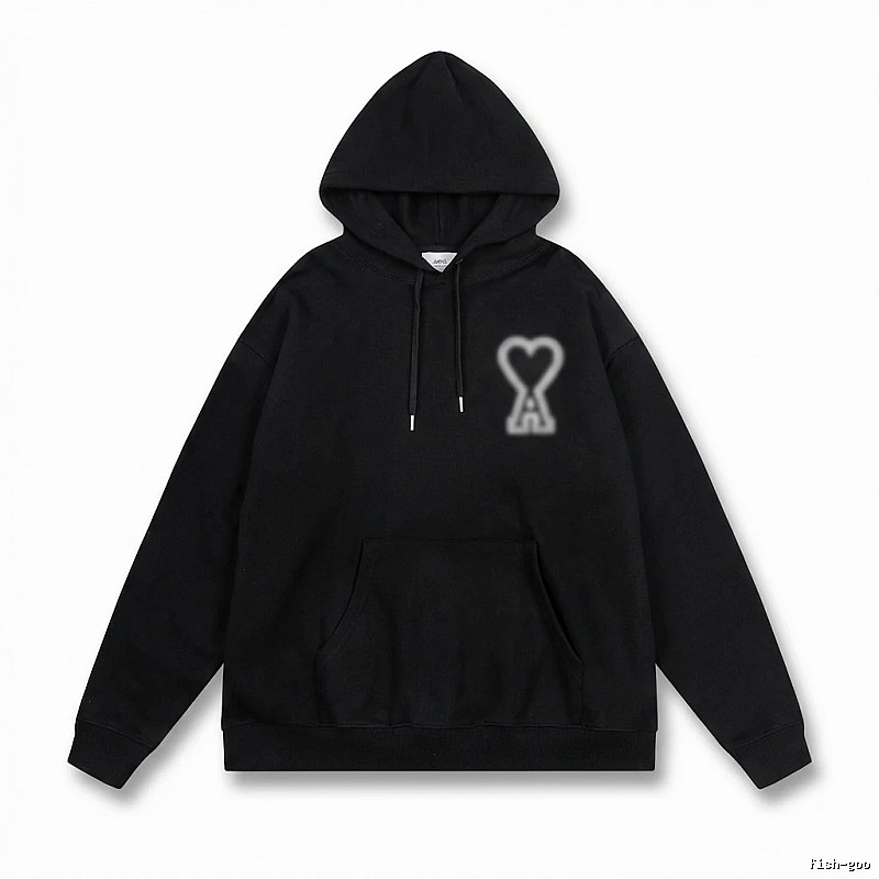 AMI Love Trendy Black Hoodie