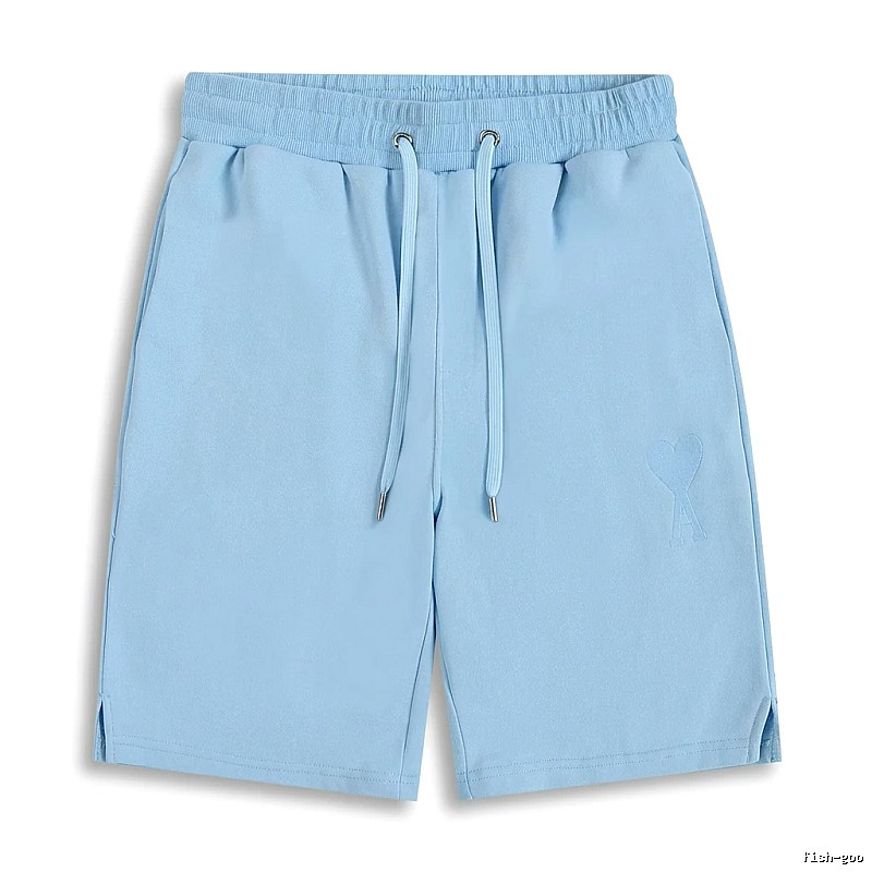 AMI minimalist style light blue shorts