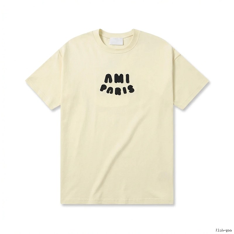 AMI Paris Casual Style Off-White T-shirt
