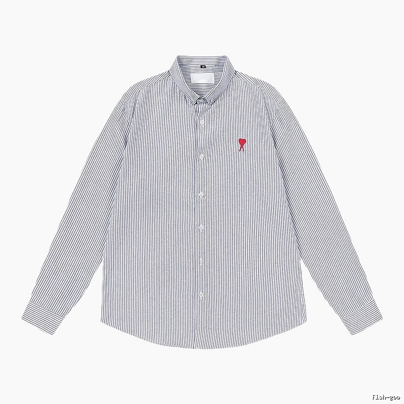 Ami striped minimalist style shirt