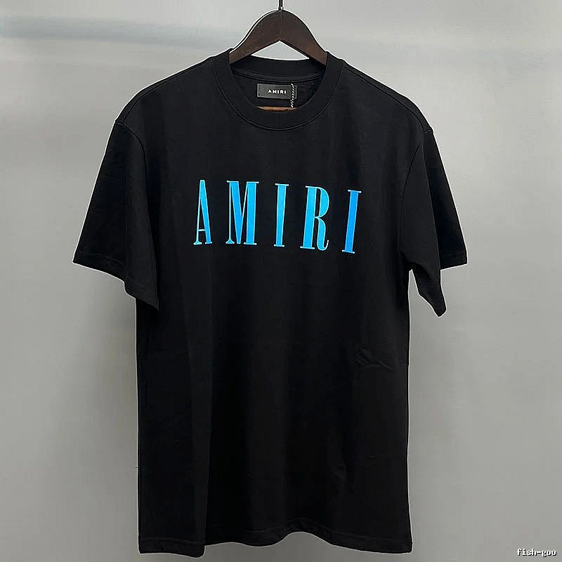 Amiri Black Blue Records Graphic T-Shirt Bold Graphic