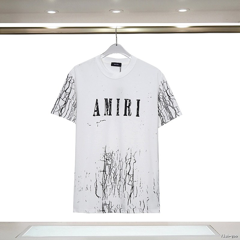 Amiri Easy Match Graphic T-shirt White Blue Amiri for Everyday Use