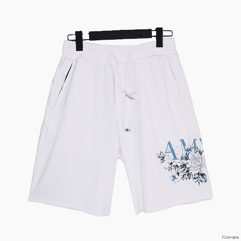 AMIRI High Street Style Floral Print White Shorts