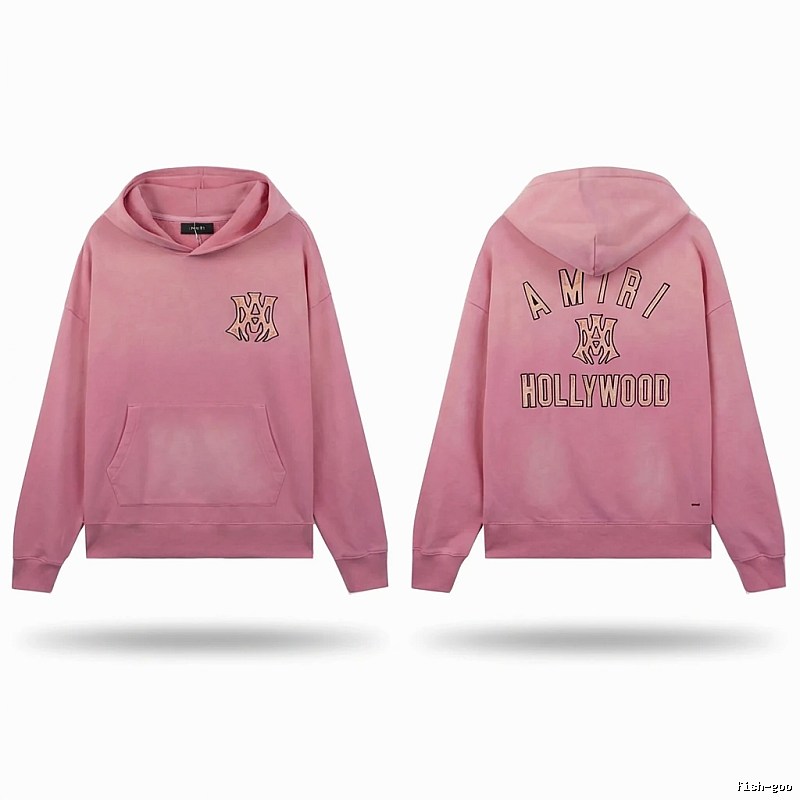 AMIRI Hollywood-style pink sweatshirt