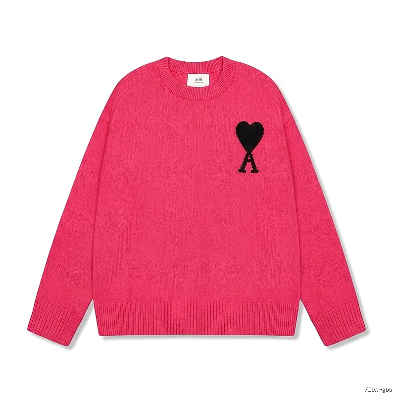 AMIRI Love Trendy Cool Rose Red Sweater