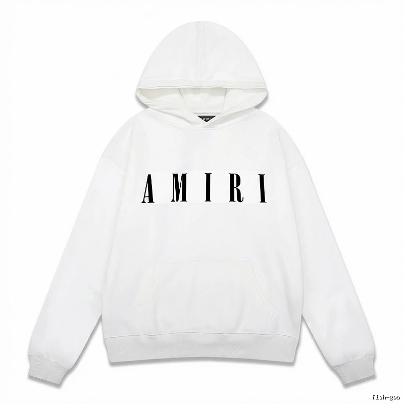 AMIRI minimalist style white hoodie