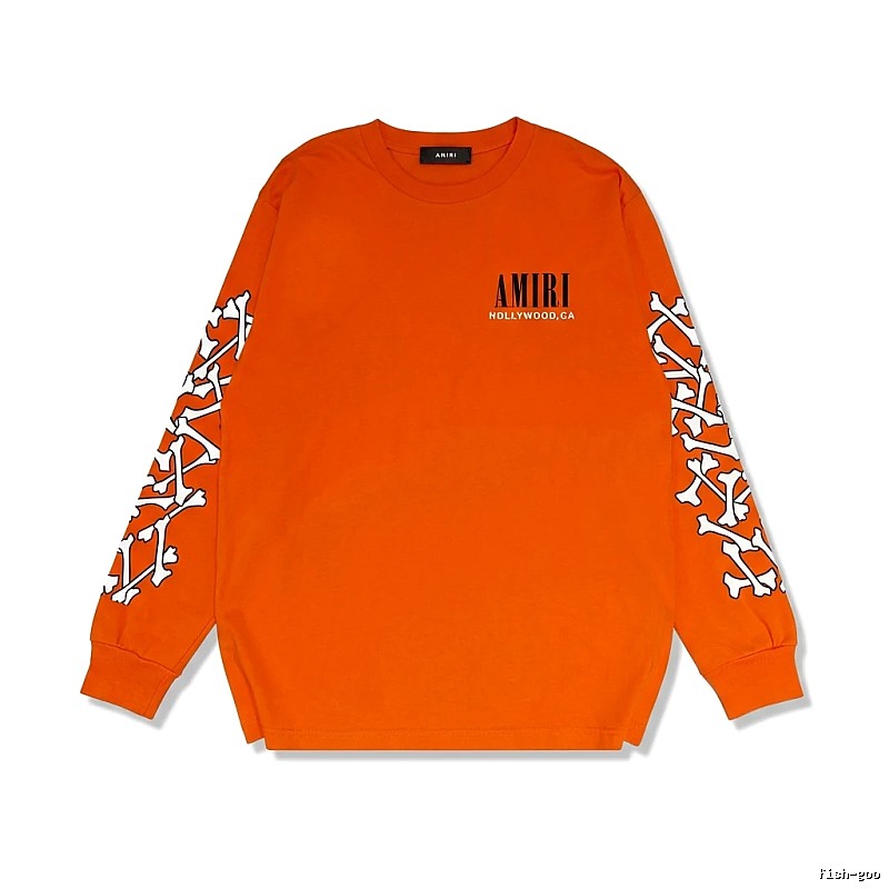 AMIRI orange sweatshirt with skull pattern