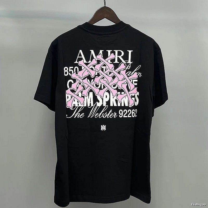 Amiri Pink Black Records Graphic T-Shirt Airport Outfit