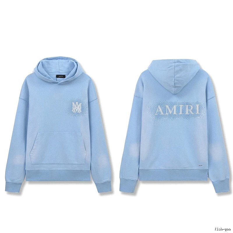 AMIRI Printed Leisure Style Light Blue Sweatshirt