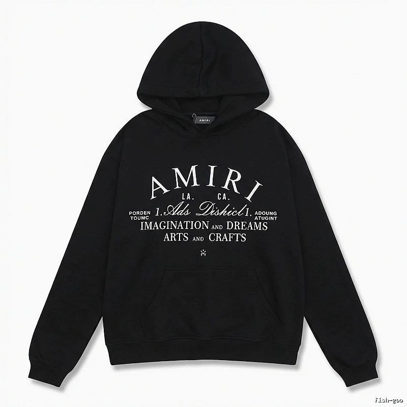 AMIRI retro-style black hoodie