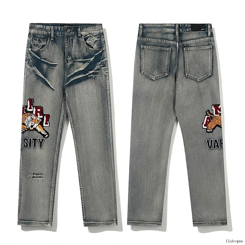 AMIRI retro-style grey jeans
