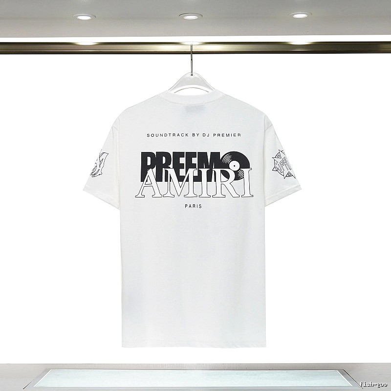 Amiri Sport Graphic T-shirt White Blue Amiri for Warm Weather
