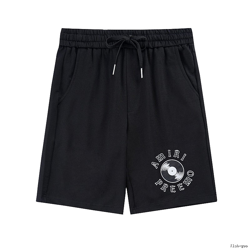 Amiri Travel Logo shorts Black Casual Amiri with Modern Look