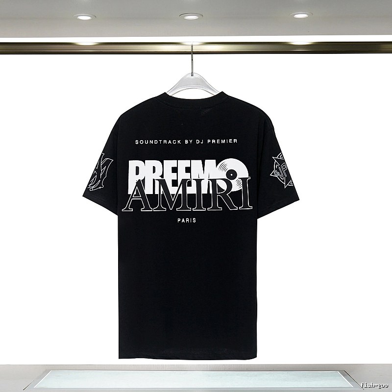 Amiri Urban Graphic T-shirt White Blue Amiri with Casual Appeal
