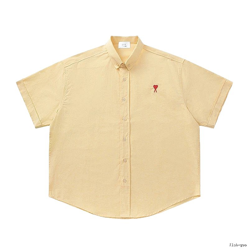Ami's simple and loving style yellow shirt