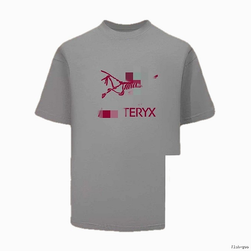 Arc'teryx Skull Print Trendy Cool Light Grey Short Sleeve T-Shirt