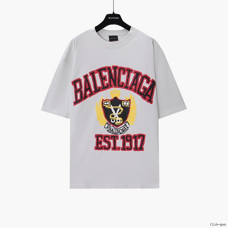 Balenciaga Badge Style White T-shirt