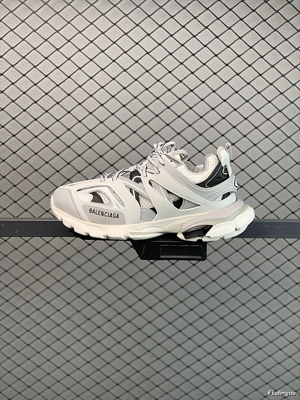 Balenciaga Chunky Runners with Layered Mesh Upper in White and Black