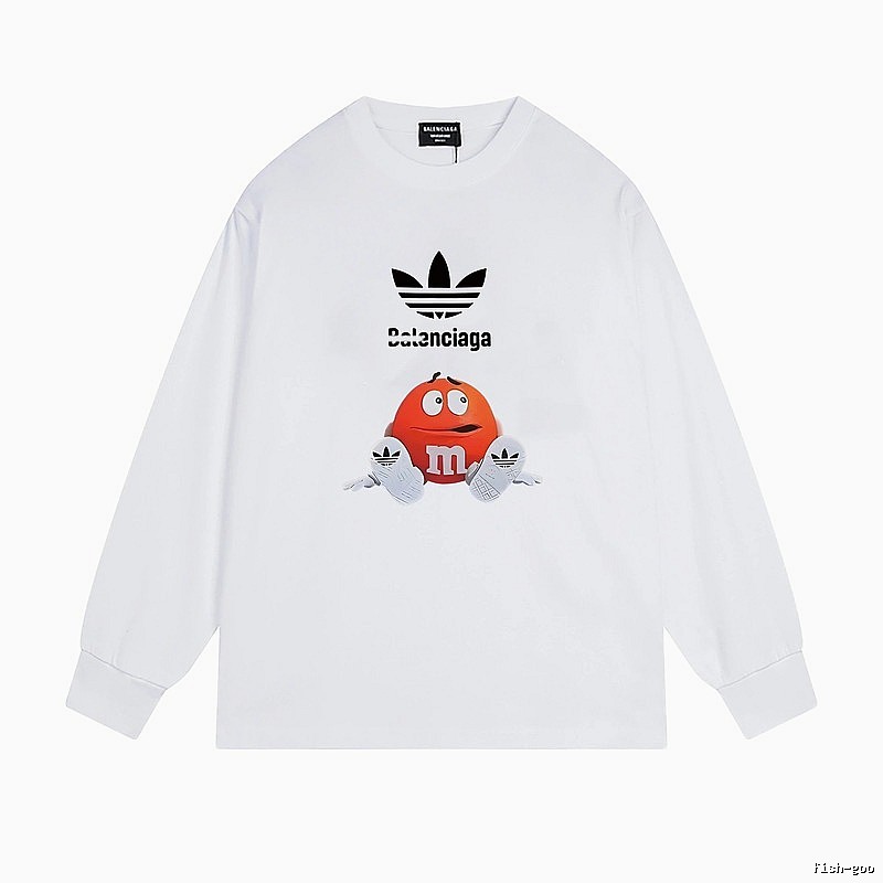 Balenciaga Co-branded Cartoon White Sweatshirt