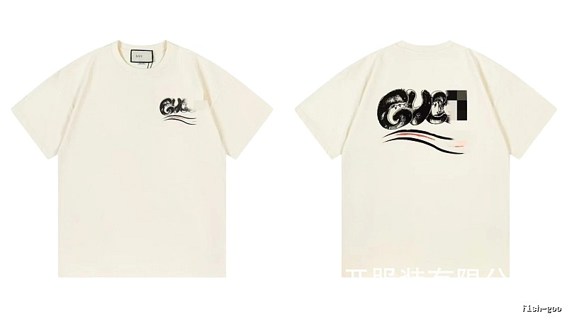 Balenciaga Graffiti Street Style Off-White Short-Sleeve T-Shirt
