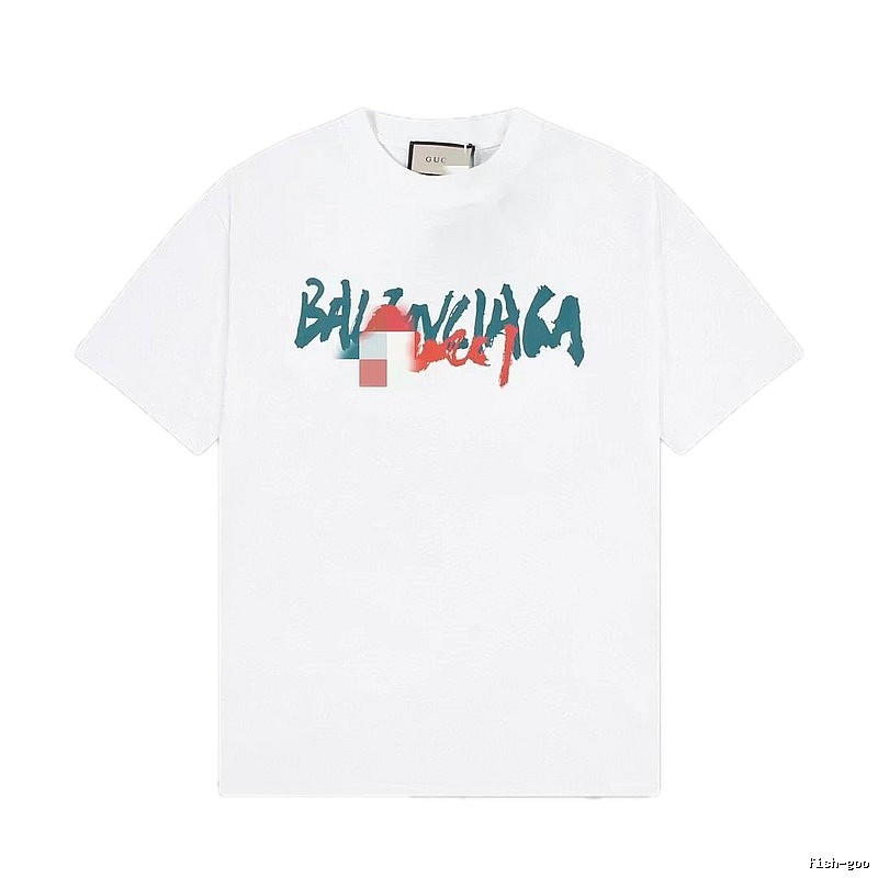 Balenciaga Graffiti Street Style White T-Shirt