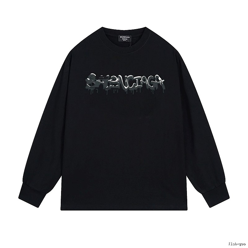 Balenciaga graffiti-style black long-sleeve