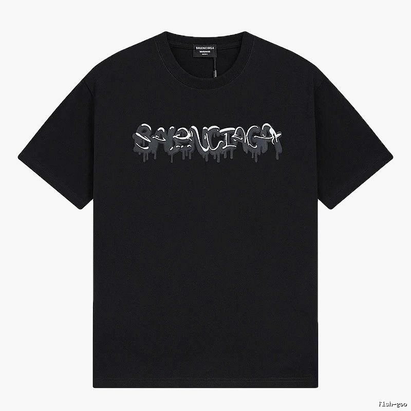 Balenciaga graffiti-style black T-shirt