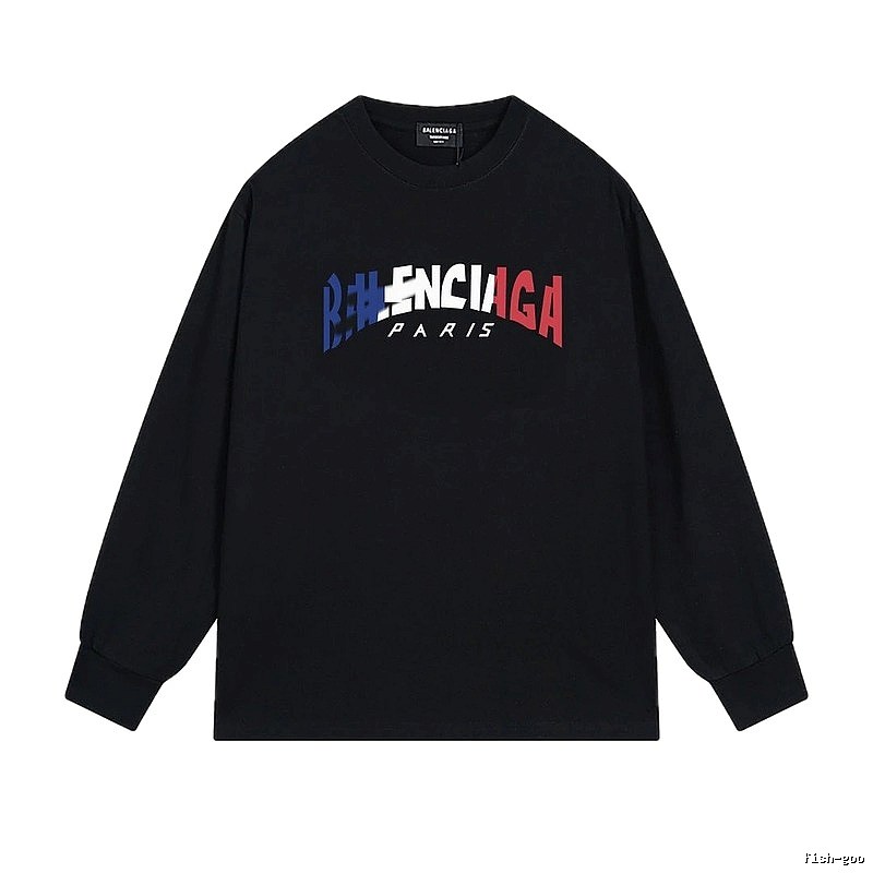 Balenciaga letter-style black sweatshirt