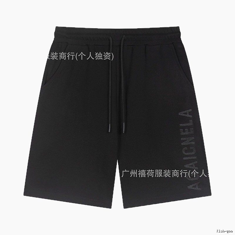 Balenciaga minimalist style black shorts