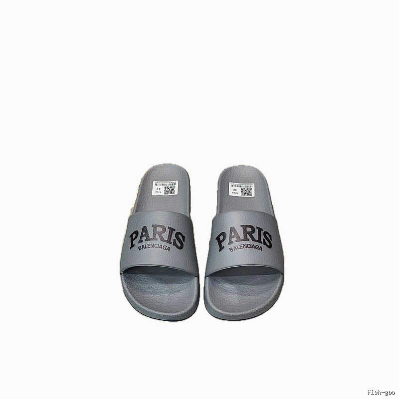Balenciaga PARIS Trendy Grey Slippers