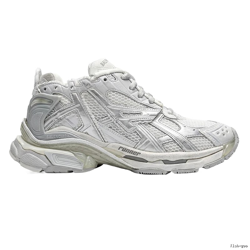 Balenciaga Retro Style White and Grey Sneakers