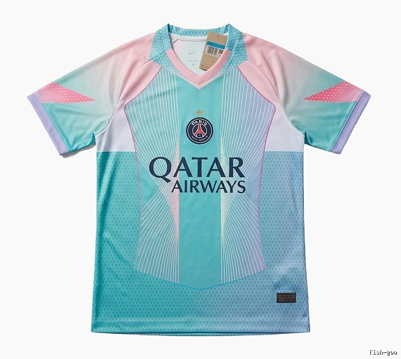 Balenciaga Tokyo Ghoul style blue-pink jersey