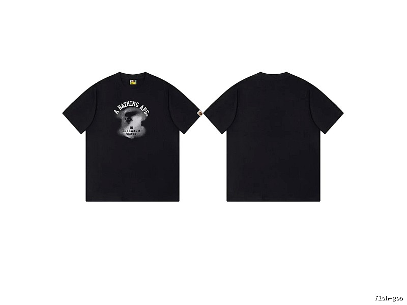 Bape Ape Head Minimalist Style Black T-shirt