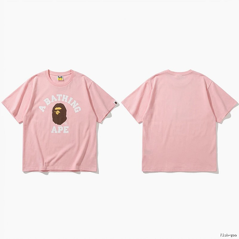Bape Ape Head Pink T-shirt