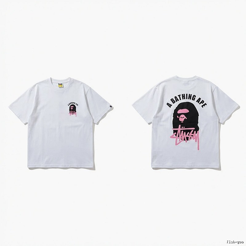 Bape Ape Head Trendy and Cool Style White T-shirt