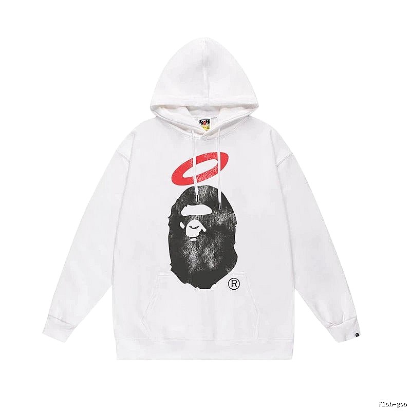 Bape Ape Head Trendy Cool Style White Sweatshirt