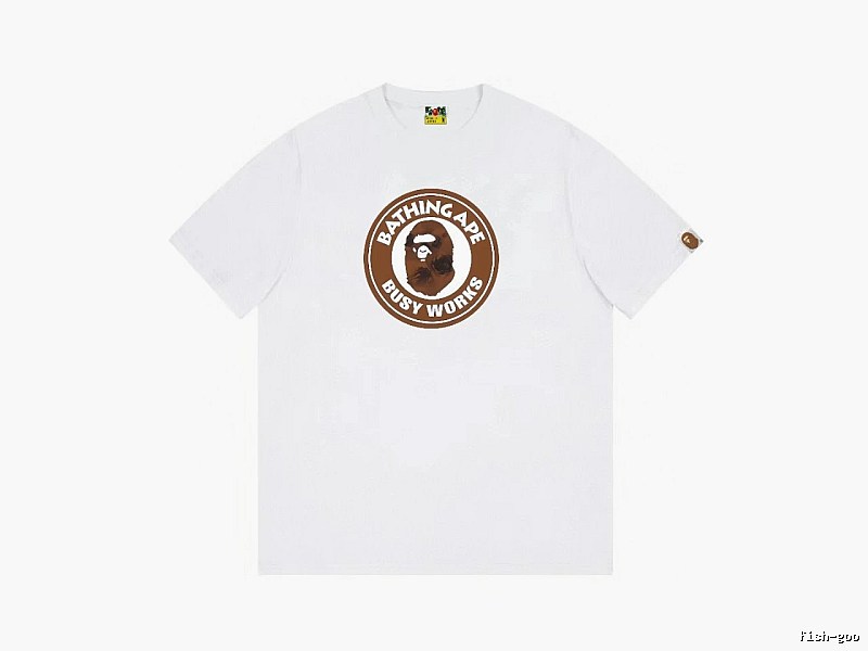 Bape Ape Head white short-sleeved shirt