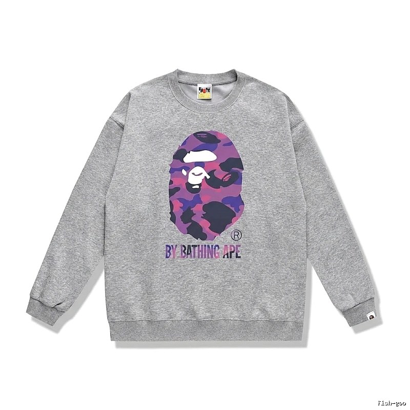 Bape camouflage-style grey sweatshirt