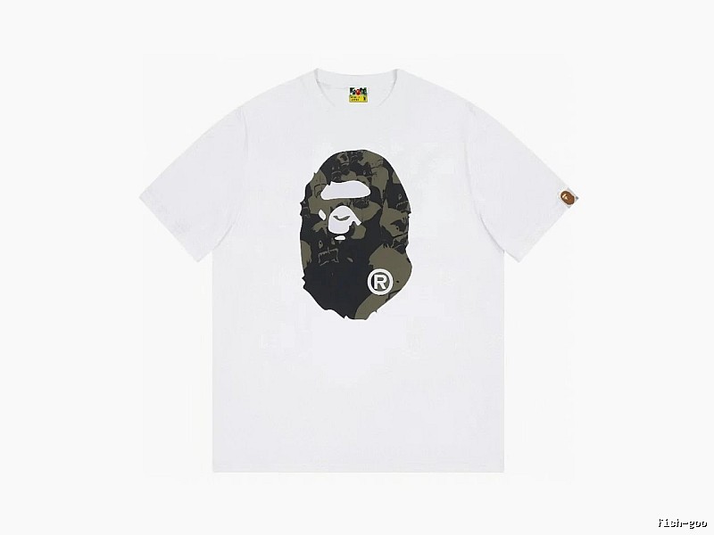 Bape camouflage style white T-shirt
