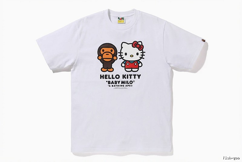 Bape co-branded cartoon white T-shirt