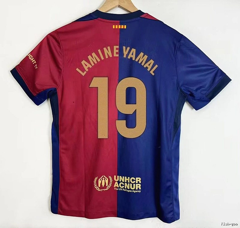 Barcelona Streetwear Gavi #6 soccer jersey Blue Red Barcelona with Logo Accent