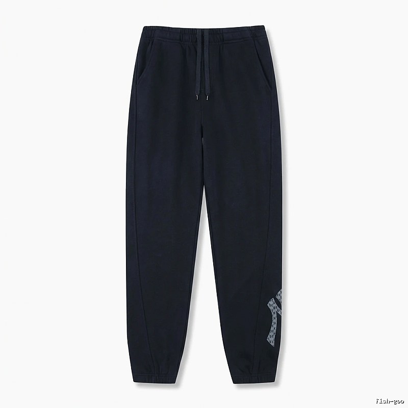 Basic style casual black pants of MLB